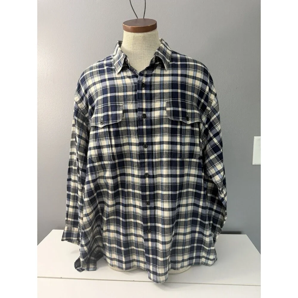 Vintage Polo Sport Ralph Lauren Sportsman Shirt Mens XXL Plaid Flannel 90s